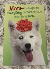 Christmas Mom Cute Dog Funny Cute 5.5”x8” Hallmark Greeting Card Holiday