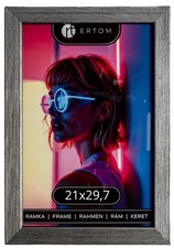 Holz Bilderrahmen A4 21x29,7 Glas Alt Silber Modern Aufstellen & Hängen