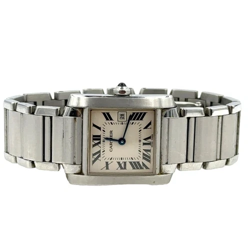 Quartz 25mm Stainless Steel Cartier Tank Française Wristwatch Ref. 2465