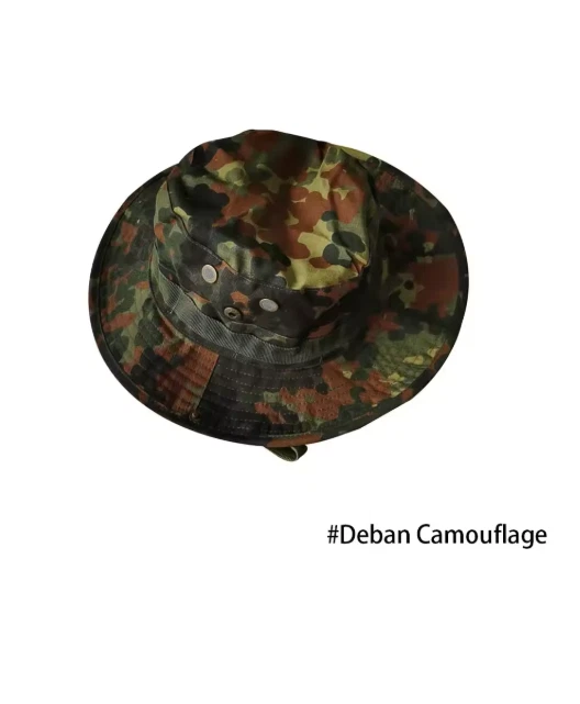 Hombres Caza Exterior Camuflaje Sombrero Táctico Camuflaje Sol Cubo Gorra Foto 2 de 4