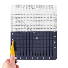 Quilting Ruler- 6.5  6.5" Slotted Ruler for Precise Fabric Cutting, Stripolo...