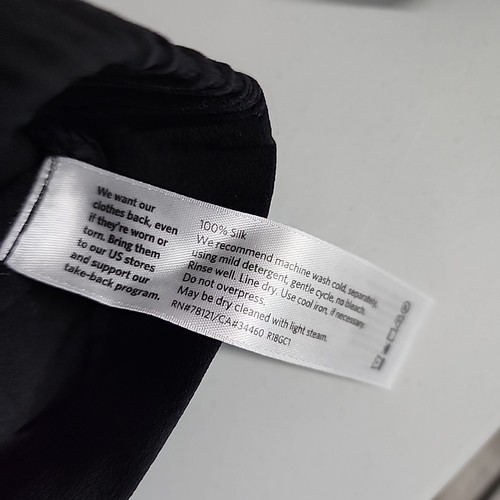 Eileen Fisher Größe Small 100 % Seide Pull-On Reißverschluss Knöchelhose schwarz  - Bild 5 von 12