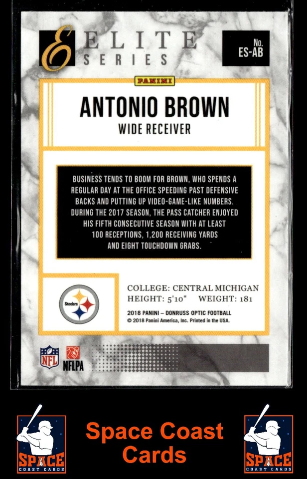 2018 Donruss Optic Antonio Brown #ES-AB - Image 2 of 2