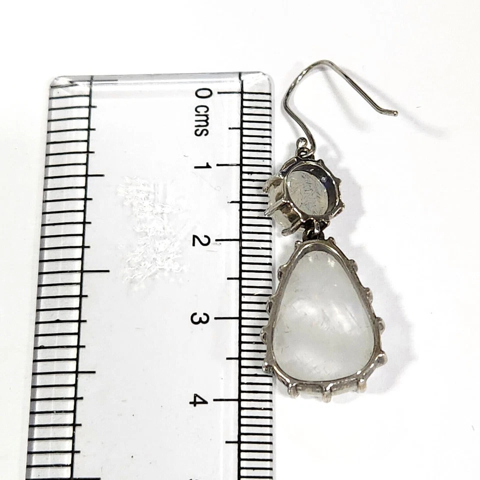 HSN Colleen Lopez "Magia Pura" Arco Iris Piedra Lunar Plata Esterlina Pendientes Colgantes Foto 3 de 4