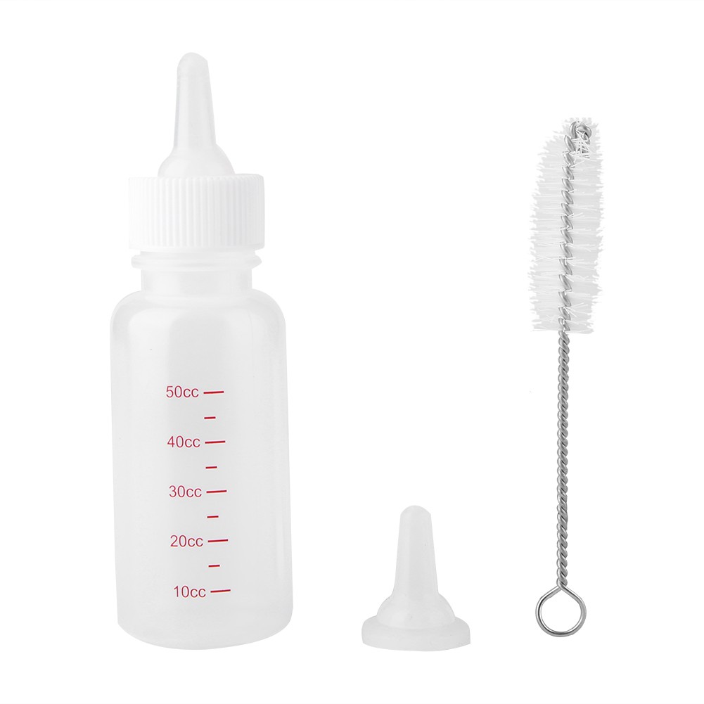 Dog Cat Milk Feeding Bottle Puppy Kitten Newborn Animal Nursing Care Set Pet