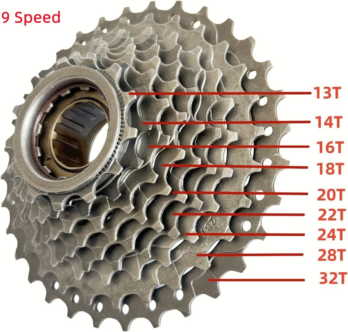 ハイジ　9TNWENTY CDH 9 Speed Threaded Flywheel 13-32T Sprocket Bicycle Rotary