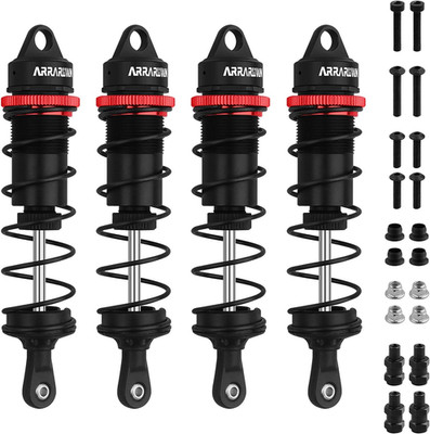 4PCS 1/8 RC Car Front Shock Absorbers 110mm Adjustable Shocks