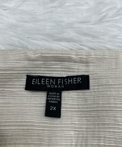 Eileen Fisher Damen Gr. 2X Seidenmischung Blazer Creme Elfenbein Gefüttert Jacke Karriere - Bild 6 von 8