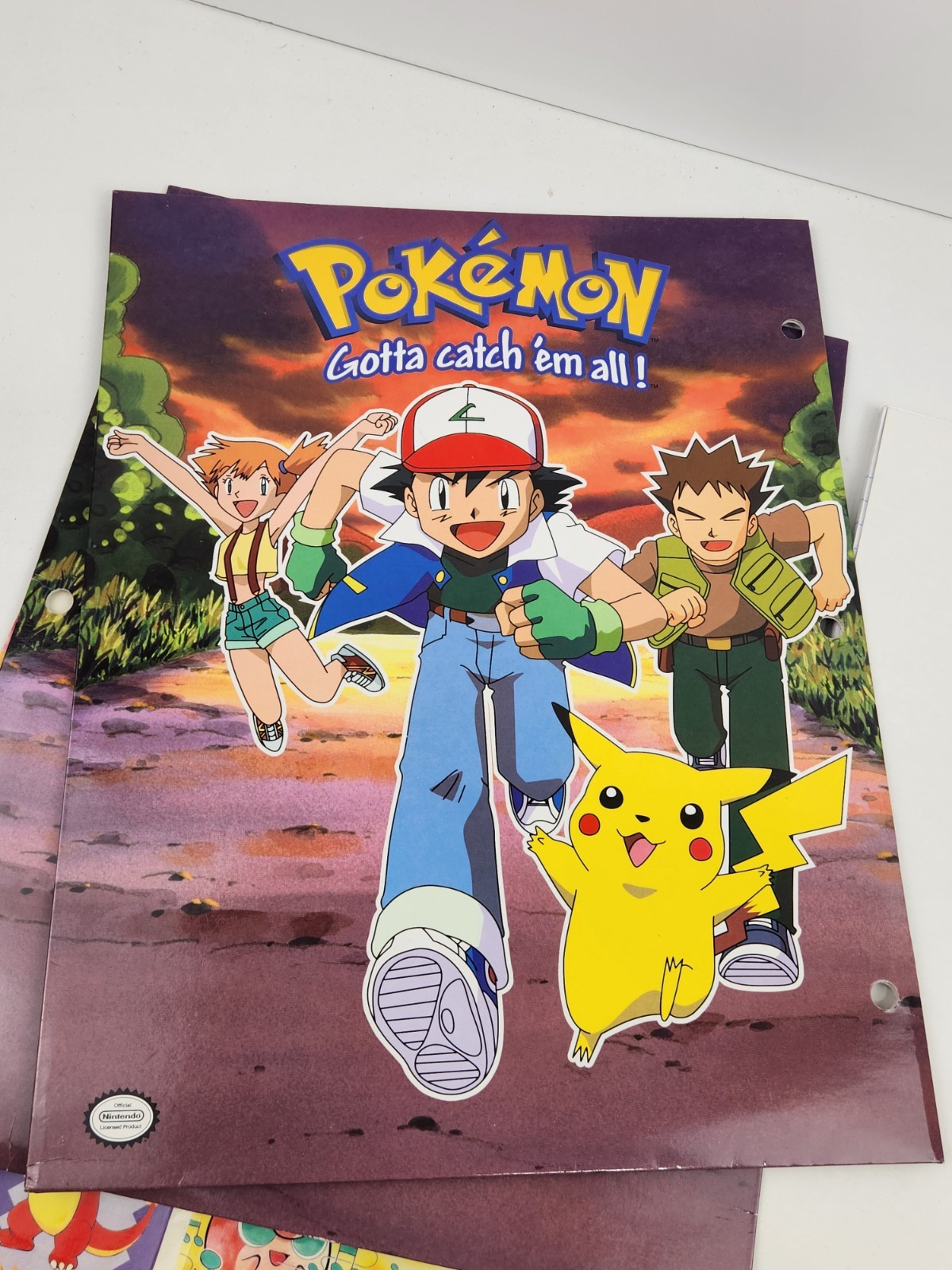 Nintendo Pokemon Charizard Spiral Notebook & 2 Folders School Supplies Vtg 98-99