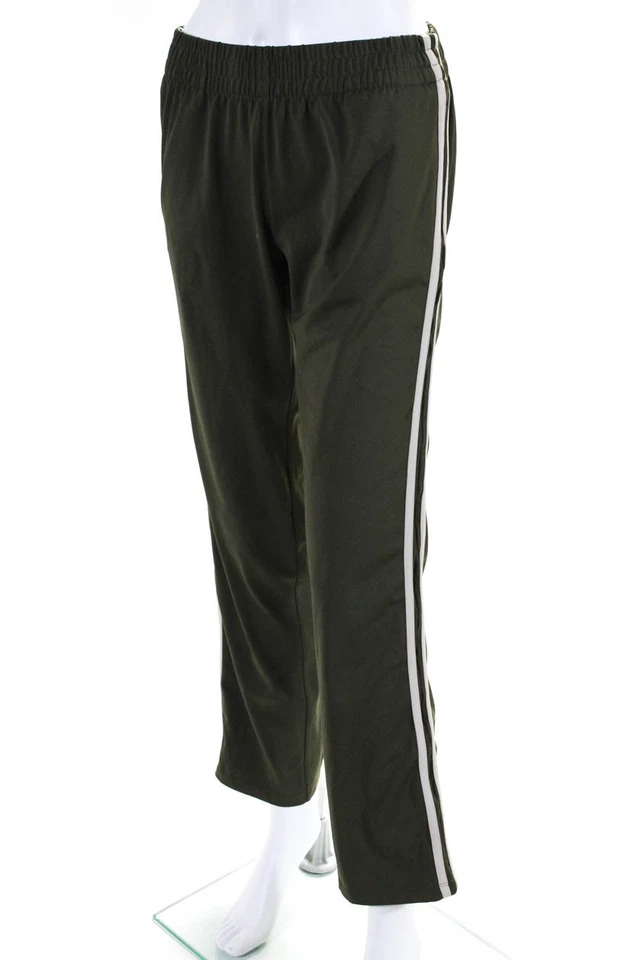 Pantalones deportivos Splits 59 para mujer a rayas laterales tiro medio verde oliva talla XS Foto 2 de 4