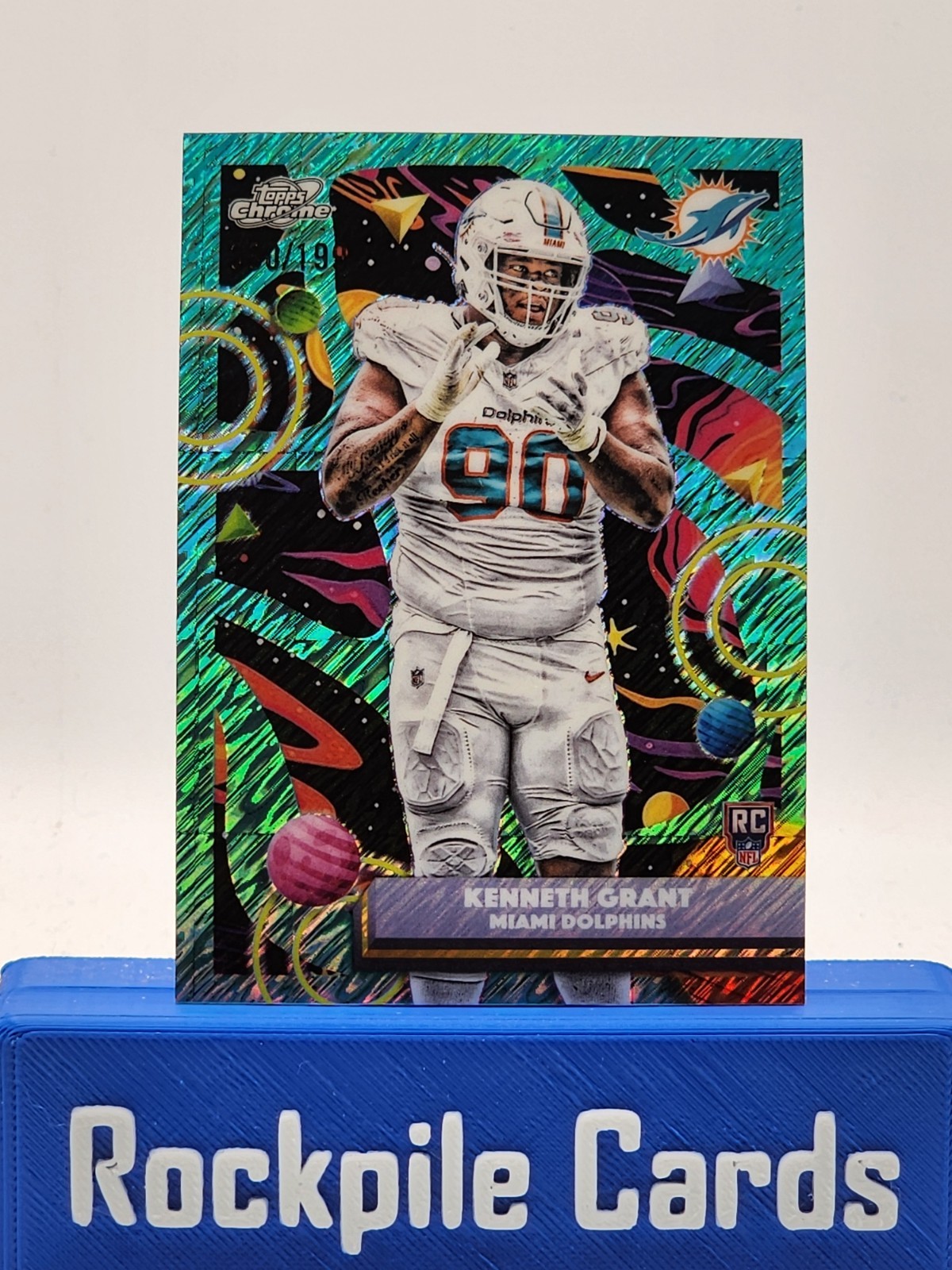 2025 Topps Cosmic Chrome - Kenneth Grant #161 Aqua Equinox Refractor /199 (RC)