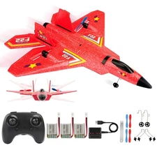ANTSIR F-22 Raptor RC Plane 2.4GHz Smart Gyro LED Remote Control Airplane