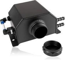 Coolant Overflow Tank, Aluminum Reservoir 1L Black Radiator... 