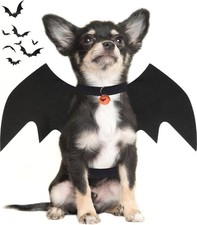 Dog Halloween Costumes for Small Dogs, Bat Wings with Small, Black