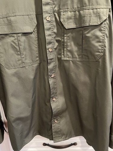 Cabelas Men’s Outfitters Series Shirt Olive Long Sleeve Button Up Size XL - Picture 2 of 15