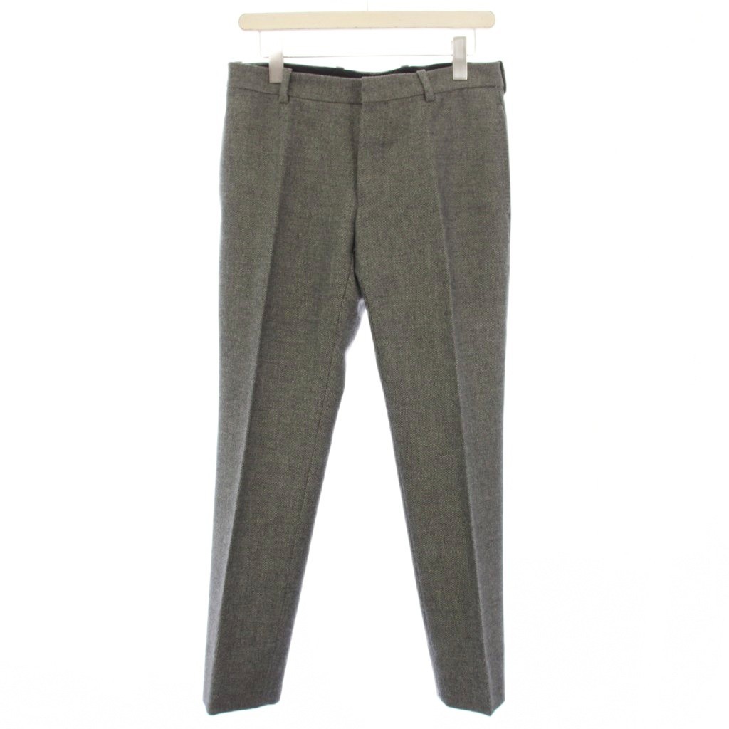 BALENCIAGA Pants Slacks Zip Fly Wool 44 Gray 272546 /TK Women's