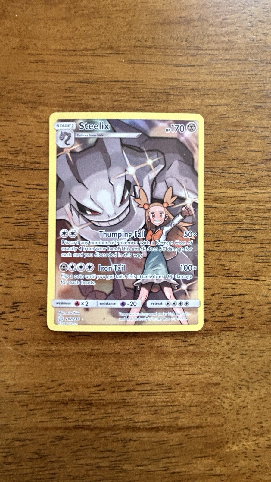 Steelix 247/236 Sun & Moon Cosmic Eclipse Secret Holo Rare Pokemon TCG Card