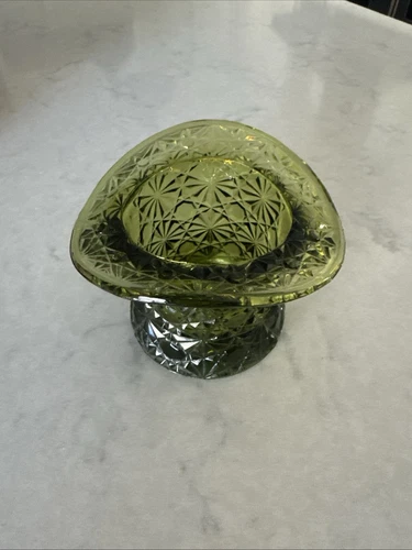 Vintage Green Fenton Top Hat Small