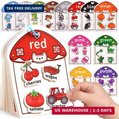 Montessori Busy Book Color Sorting Toys for Toddlers 2-4, Educational Preschool
