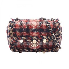 CHANEL Mini Matelasse 20 Chain Shoulder Bag A69900 Fabric Red Used Women GHW CC