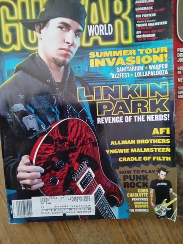 Linkin Park 2 Magazine Lot Guitar World,Guitar, GuitarOne 2001,03 +foldoutPoster - Picture 2 of 8