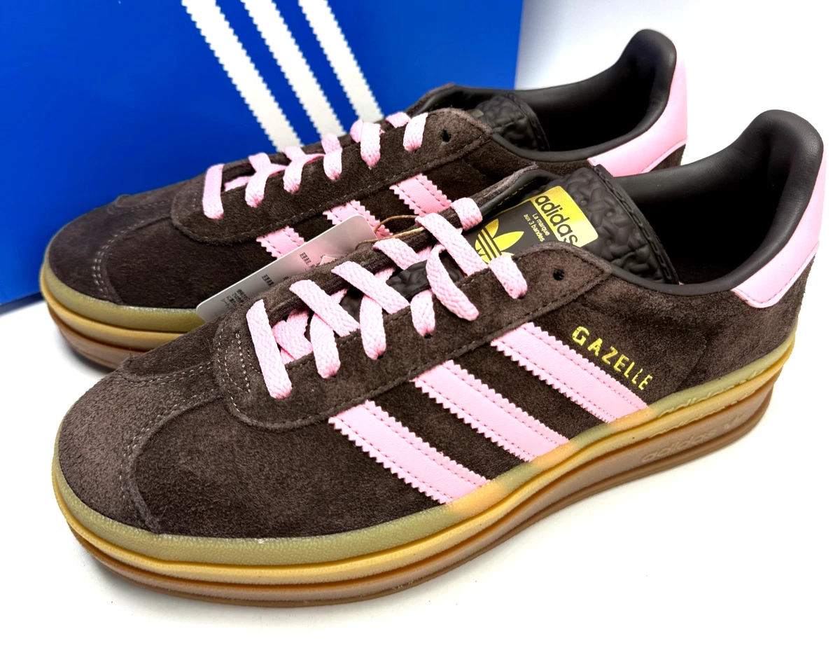 adidas gazelle silver green womens ADIDAS ORIGINALS Women's Gazelle Sneakers in Brown and Pink  Pavidas