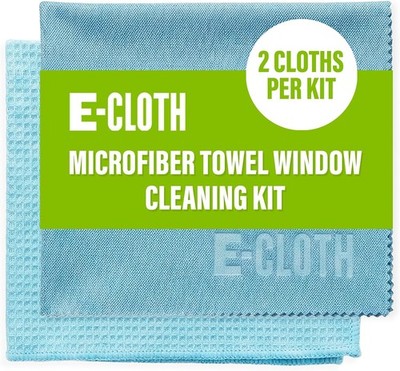 e-cloth Fenster-Reinigungsset, Mikrofaser, Blau, 2 Tuchset