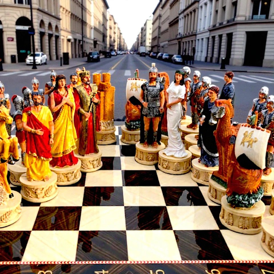 X Large Trojan vs Spartan Chess Set – 100% Hand Painted | Christmas Gift 🎁 - Image 2 of 4