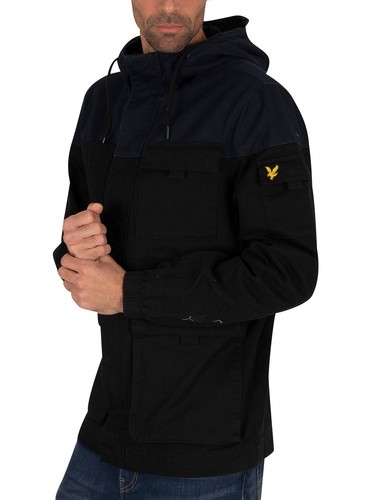 Lyle & Scott Hombre Chaqueta Contraste, Negro - Imagen 2 de 6