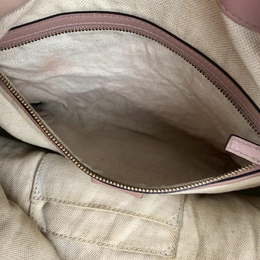 GUCCI Gucissima Leather Tote Bag Pink Beige Ladies Authentic Used thumbnail 12
