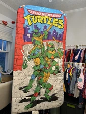 Vintage 1988 TMNT Mirage Studios Teenage Mutant Ninja Turtles Zip Sleeping Bag