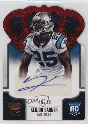 2013 Panini Crown Royale 40/49 Kenjon Barner #156 Rookie Auto RC 0zv5