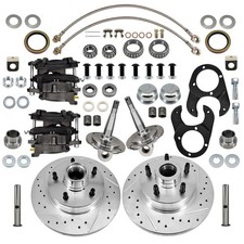 For 37-48 Ford Spindlefits 28-48 Axle W Forged Spindles 9100217 Disc Brake Kit