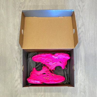 Balenciaga Track.2 Pink Low Top Lace-Up Athletic Sneakers Unisex Adults