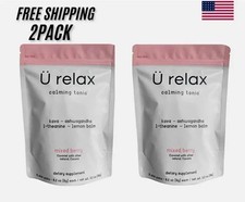 U Relax Calming Tonic- 15 Packets MIXED BERRY Flavor Relax Calming Drink 2 pack.