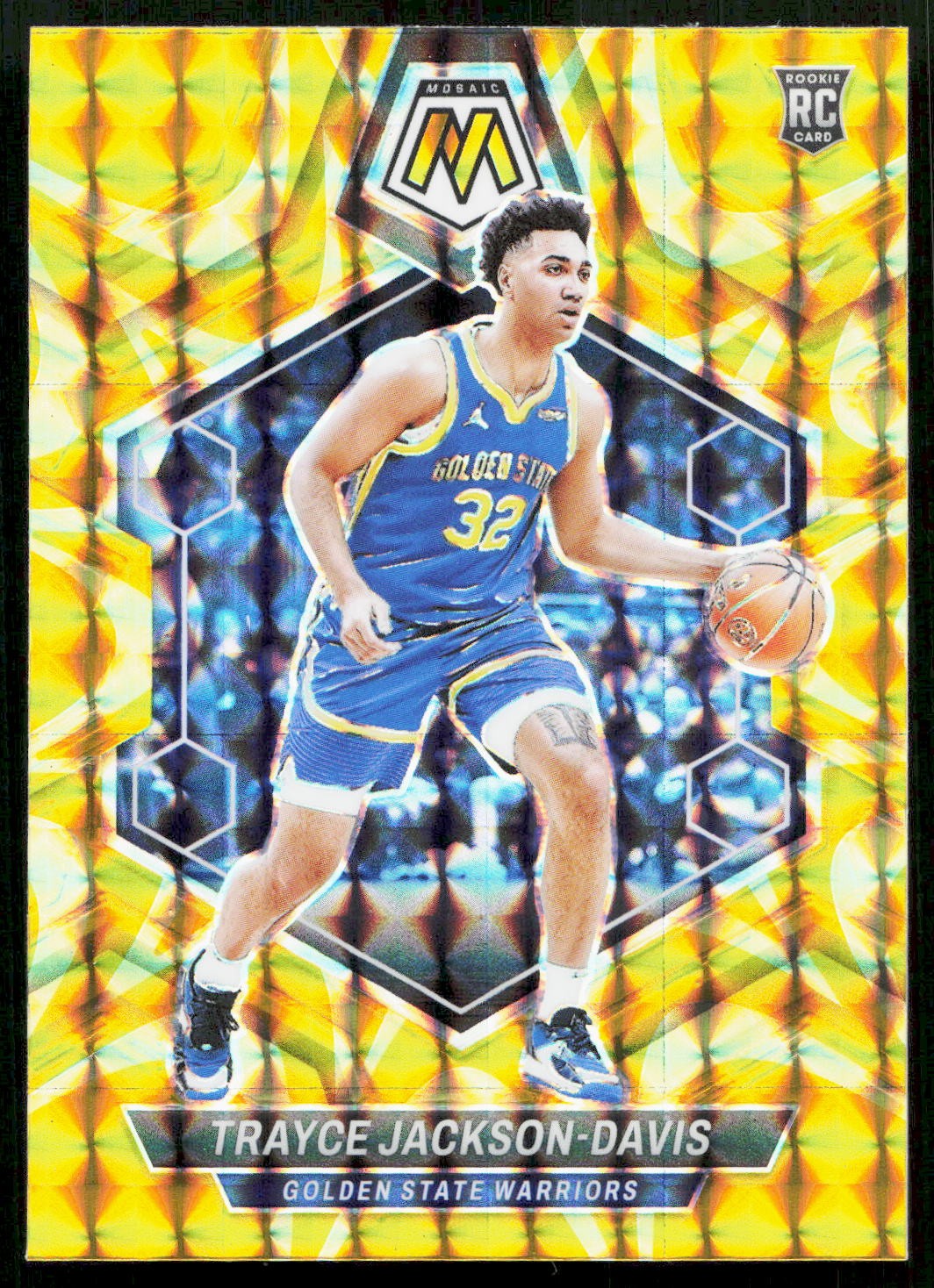 2023-24 Panini Mosaic #205 Trayce Jackson-Davis Reactive Yellow