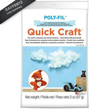 Fairfield Poly-Fil Quick Craft Fiberfill, 2 Ounce Pack of 1 , White