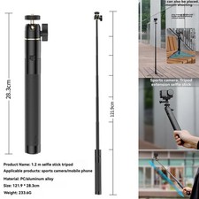 For DJI OSMO ACTION 6 Camera Aluminium Alloy Telescopic Pole Hand Tripod Stick