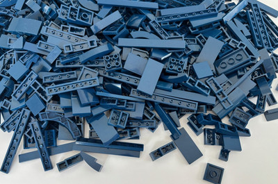 SHIPS FREE!! LEGO Lot (60) Dark Blue NAVY 2x4 1x4 1x6 1x8  Finishing Smooth Tile