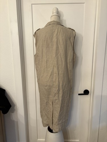 Damen Paola Alberdi The Drop beige Leinen offen Staubtuch lange Weste Topper Größe S - Bild 3 von 8