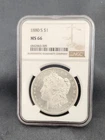 1880 S Morgan Silver Dollar MS66