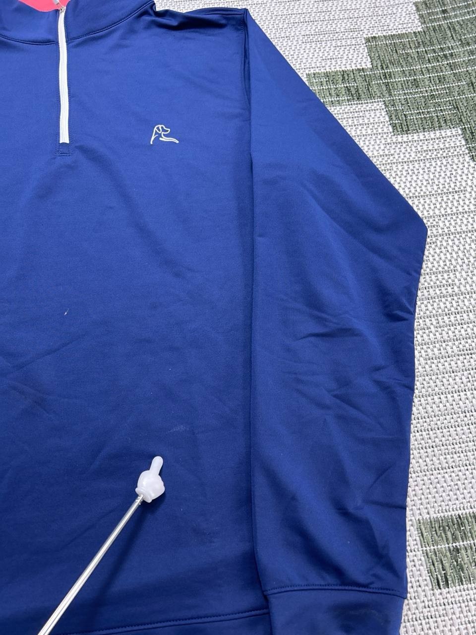 Rhoback Solid Performance Q Zip Top Mens Large Bl… - image 4