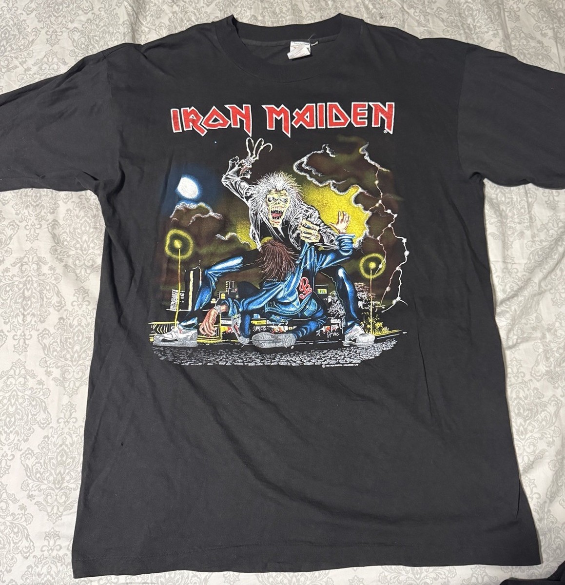 Iron Maiden vintage original No prayer on the road tour t shirt XL