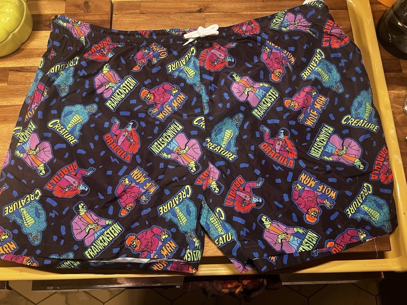 Universal Monsters Swimsuit Trunks Cakeworthy 3XL New With Tags Frankenstein