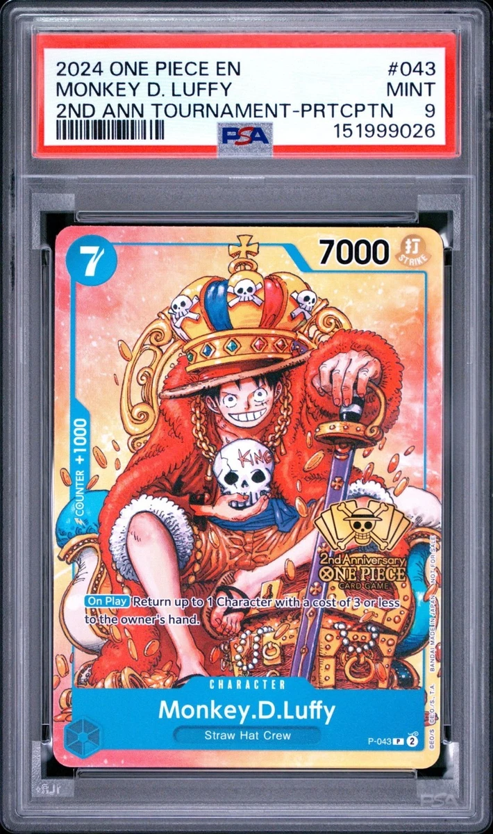 Monkey.D.Luffy P-043 One Piece Promotion Cards for sale | eBay