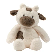 Bedtime Originals Farmyard Friends Plush Cow Stuffed Animal Toy - Milkshake