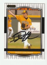Dusty Coleman Signed 2008 Razor Card #65 Auto Oakland Athletics Autograph COA