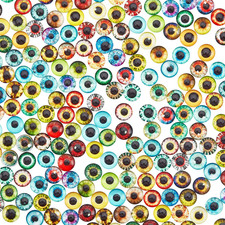 200Pcs 10Mm Eyes Glass Cabochon, 50 Colors Dragon Eye Dome Evil Eye Cat Owl Anim