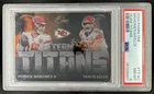 2024 Panini One Patrick Mahomes II Travis Kelce Team Titans #TT-KC Chiefs PSA 8