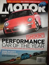 Motor Mag 2005 Honda Intregra Type R Porsche 911 WRX WRP10 plus PCOTY Contenders